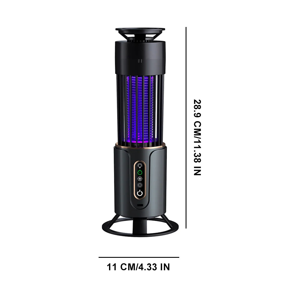 USB Rechargeable Mosquito Killer Lamp – 2-in-1 Fly Trap & Camping Light with Timer, Ideal for Outdoor Use