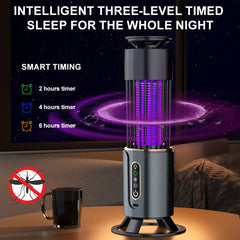 USB Rechargeable Mosquito Killer Lamp – 2-in-1 Fly Trap & Camping Light with Timer, Ideal for Outdoor Use
