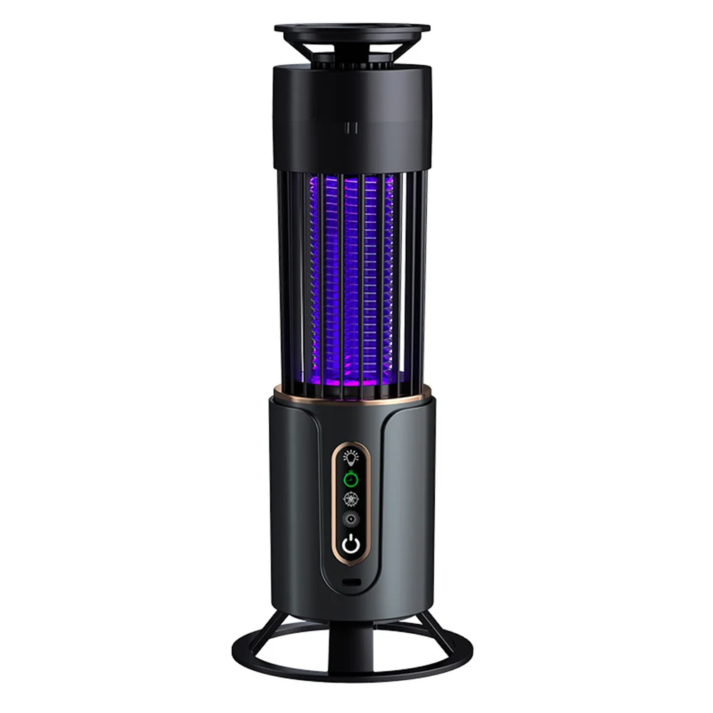USB Rechargeable Mosquito Killer Lamp – 2-in-1 Fly Trap & Camping Light with Timer, Ideal for Outdoor Use