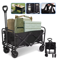 Folding Outdoor Picnic Trolley – Heavy Duty, Large Capacity & Portable Garden Cart