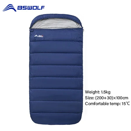 BSWolf Sleeping Bag – Lightweight 3-Season, XL for Hiking & Camping