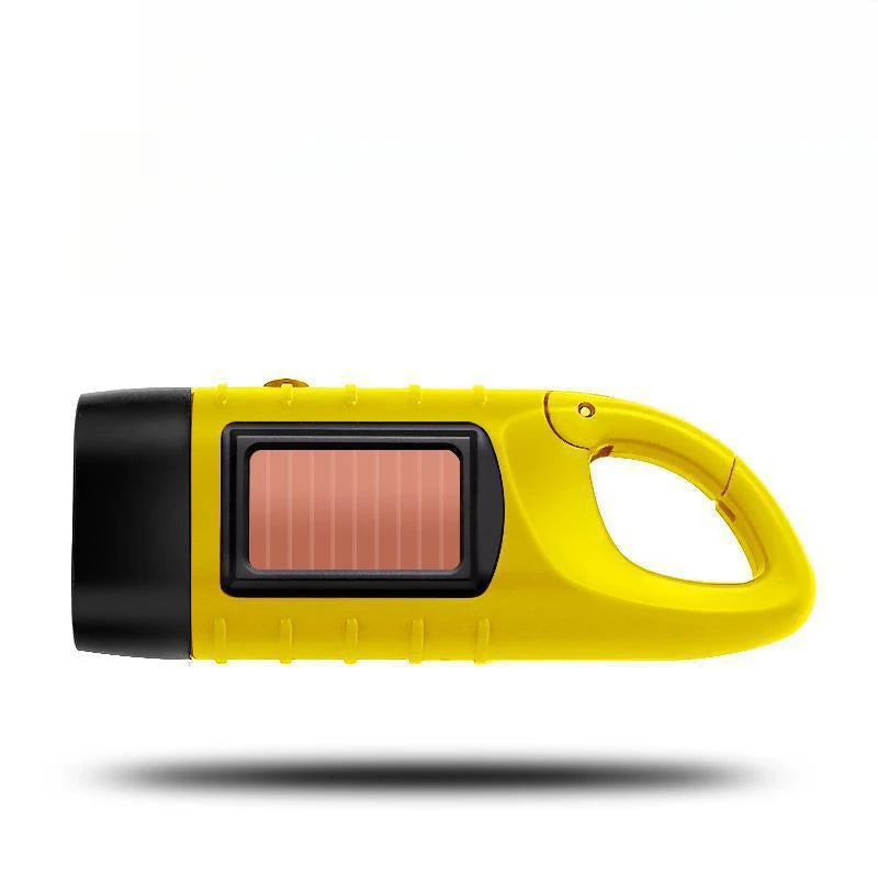 Hand Crank Solar Flashlight – 1-Min Shake = 3-Min Light, Waterproof Emergency Light for Outdoor Survival (2/4 Pack)