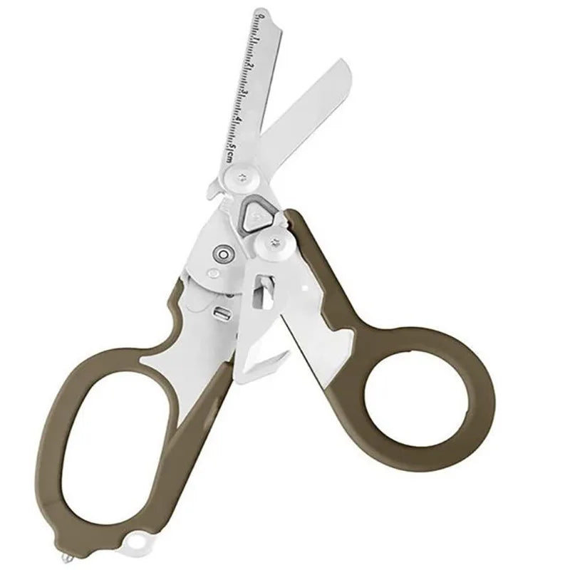 Tactical Folding Scissors – Multifunction First Aid Survival Tool with Built-in Emergency Features