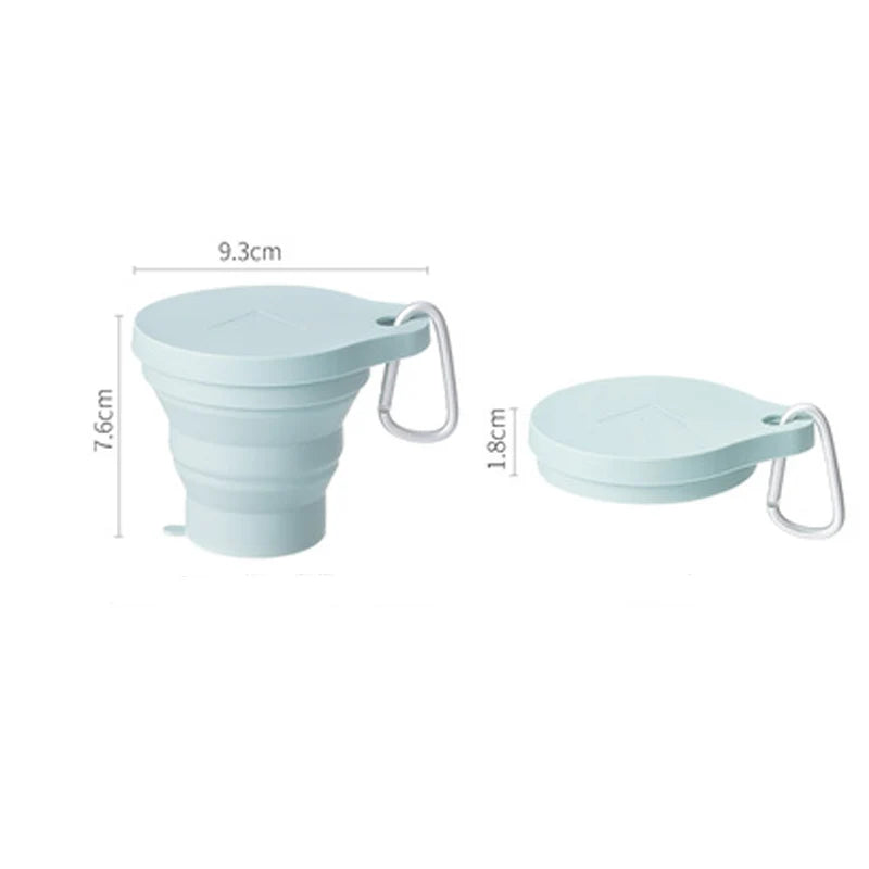 150ml Folding Silicone Cup – Portable Travel Teacup with Lid