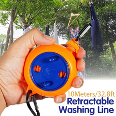 10m Retractable Clothesline – Adjustable Portable Laundry Drying Rope for Indoor & Outdoor Use