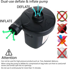 Portable Electric Air Pump – USB Rechargeable 2000mAh for Inflating/Deflating Beds, Pool Floats & Vacuum Bags