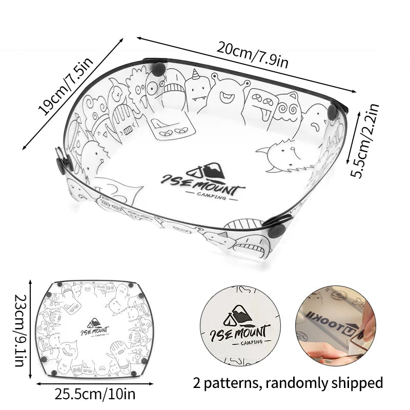 Foldable Camping Tableware Set – Bowl, Plate, Cup & Filter
