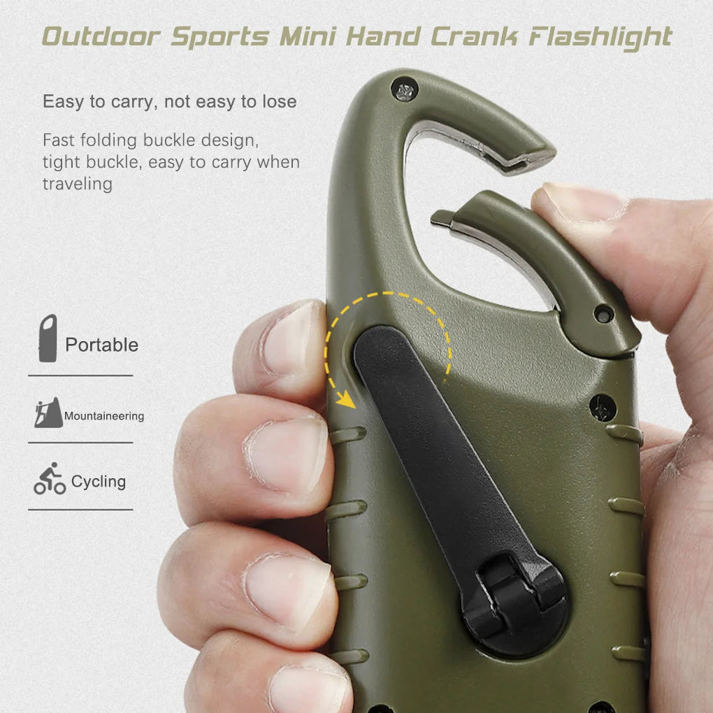 Hand Crank Solar Flashlight – 1-Min Shake = 3-Min Light, Waterproof Emergency Light for Outdoor Survival (2/4 Pack)