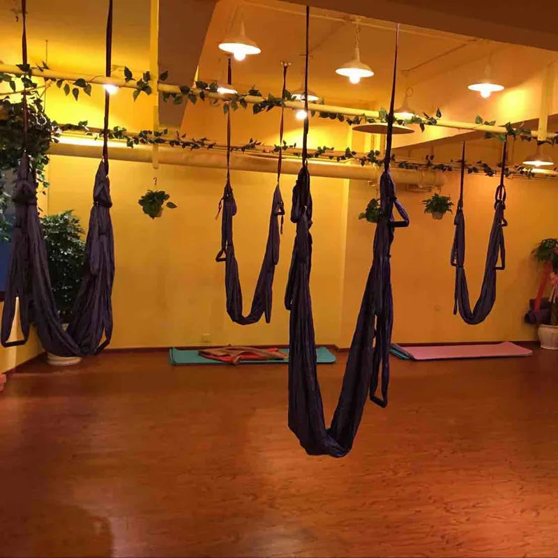 Full Aerial Yoga Hammock Set – Anti-Gravity Swing with Mounting Kit for Home & Gym (2.5 x 1.5m)