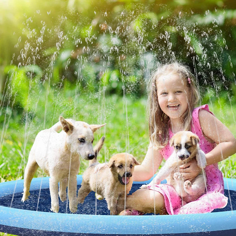 Pet & Kids Splash Pad – 170cm Inflatable Water Mat