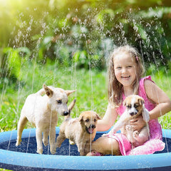 Pet & Kids Splash Pad – 170cm Inflatable Water Mat