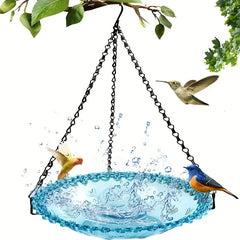 Flower Bird Feeder – Hanging Birdbath for Garden Decor