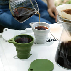 150ml Folding Silicone Cup – Portable Travel Teacup with Lid