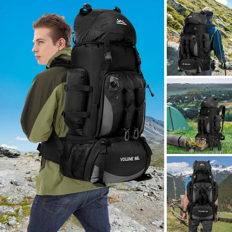 90L Waterproof Hiking Backpack – Large Trekking & Camping Bag
