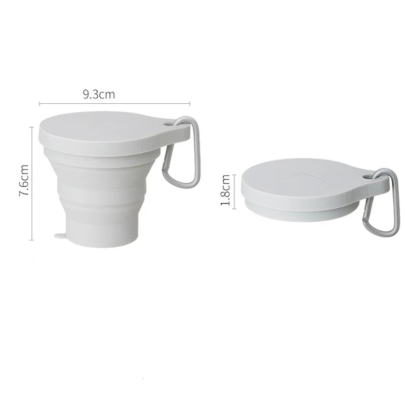 150ml Folding Silicone Cup – Portable Travel Teacup with Lid