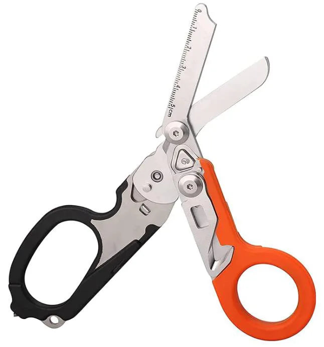 Tactical Folding Scissors – Multifunction First Aid Survival Tool with Built-in Emergency Features