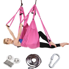Full Aerial Yoga Hammock Set – Anti-Gravity Swing with Mounting Kit for Home & Gym (2.5 x 1.5m)