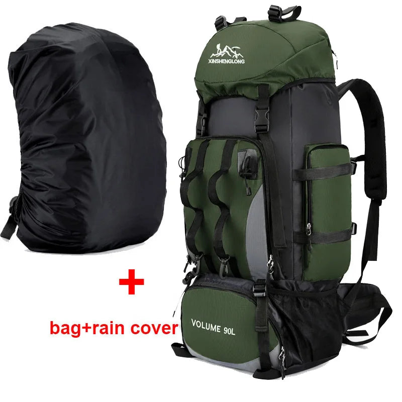 90L Waterproof Hiking Backpack – Large Trekking & Camping Bag