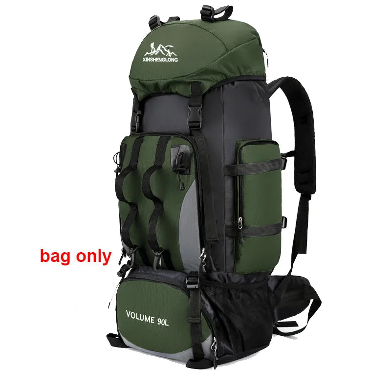 90L Waterproof Hiking Backpack – Large Trekking & Camping Bag