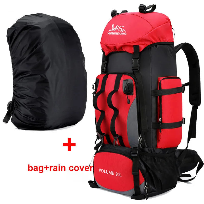 90L Waterproof Hiking Backpack – Large Trekking & Camping Bag