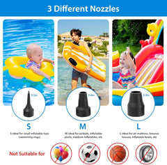 Portable Electric Air Pump – USB Rechargeable 2000mAh for Inflating/Deflating Beds, Pool Floats & Vacuum Bags