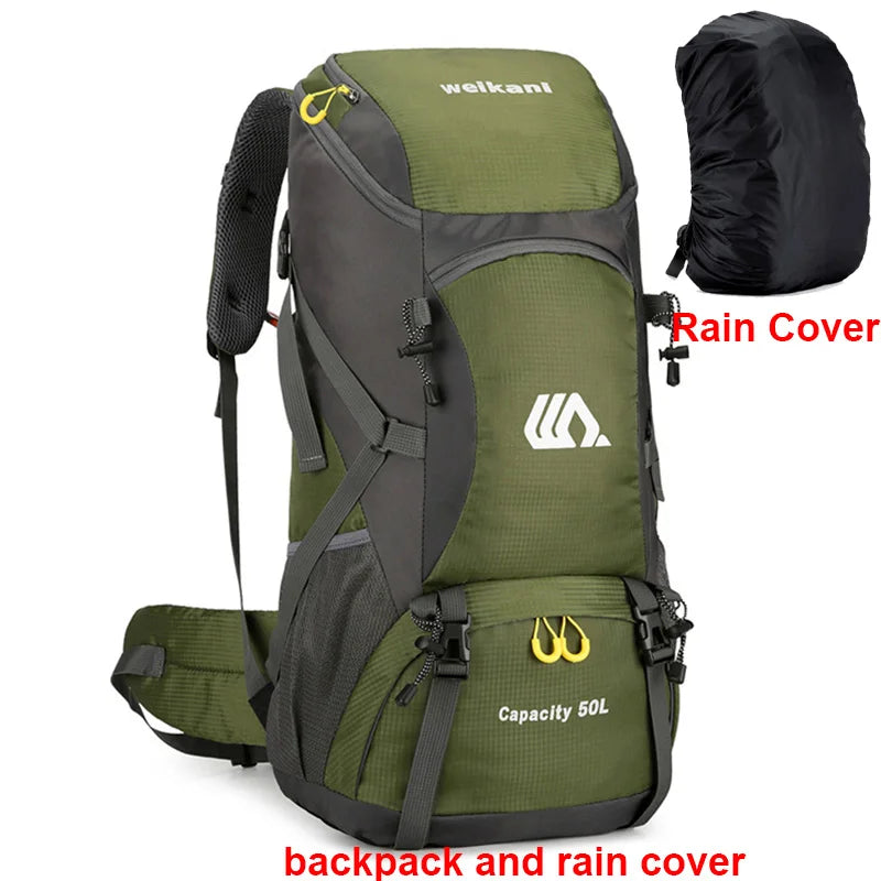 50L Travel Backpack – Waterproof Outdoor Hiking & Climbing Bag