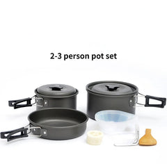 Camping Cookware Set – Lightweight Pot & Pan with Carry Bag (1–7P)