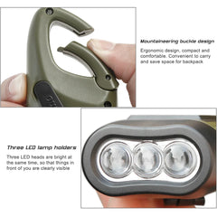 Hand Crank Solar Flashlight – 1-Min Shake = 3-Min Light, Waterproof Emergency Light for Outdoor Survival (2/4 Pack)