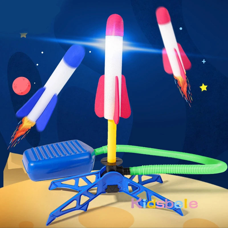 Air Rocket Toy – Foot-Pump Launcher for Kids Outdoor Play