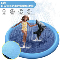Pet & Kids Splash Pad – 170cm Inflatable Water Mat