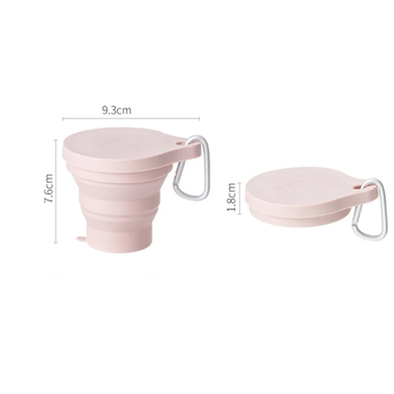 150ml Folding Silicone Cup – Portable Travel Teacup with Lid