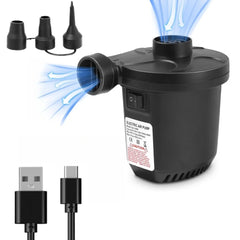 Portable Electric Air Pump – USB Rechargeable 2000mAh for Inflating/Deflating Beds, Pool Floats & Vacuum Bags