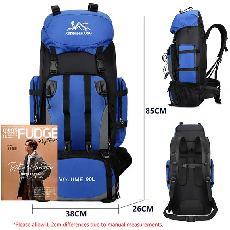 90L Waterproof Hiking Backpack – Large Trekking & Camping Bag