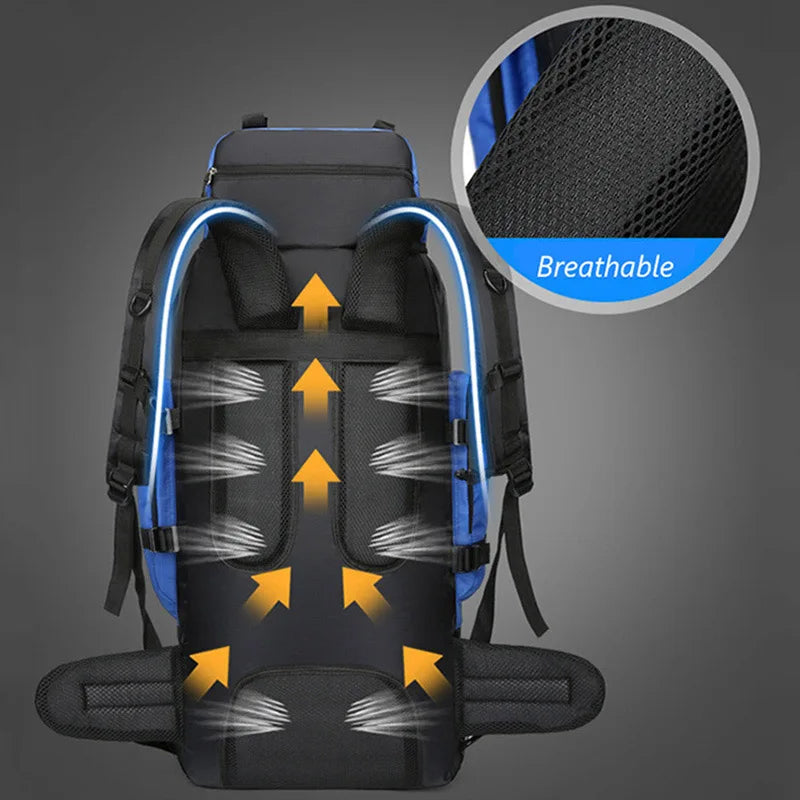90L Waterproof Hiking Backpack – Large Trekking & Camping Bag