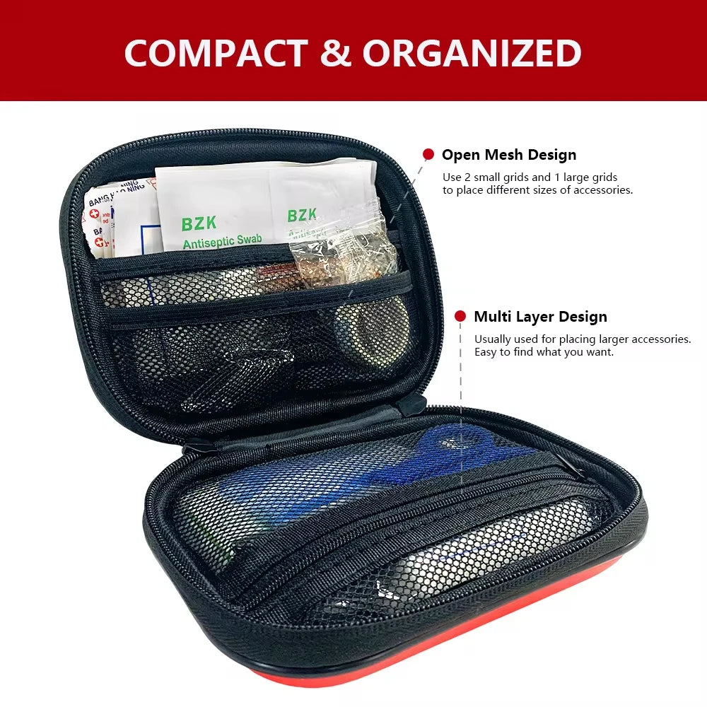 Portable First Aid Kit – Travel Emergency Medical Bag for Home, Car & Outdoor Survival Use