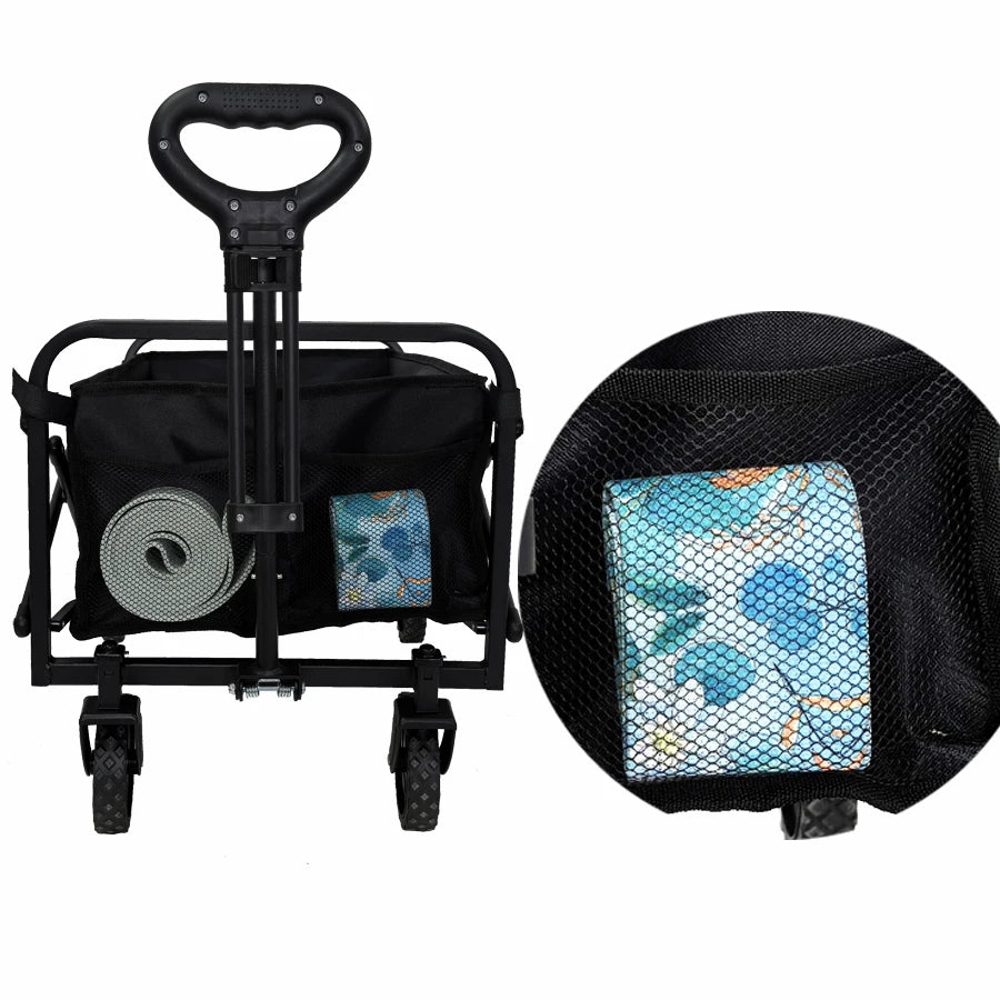 Folding Outdoor Picnic Trolley – Heavy Duty, Large Capacity & Portable Garden Cart