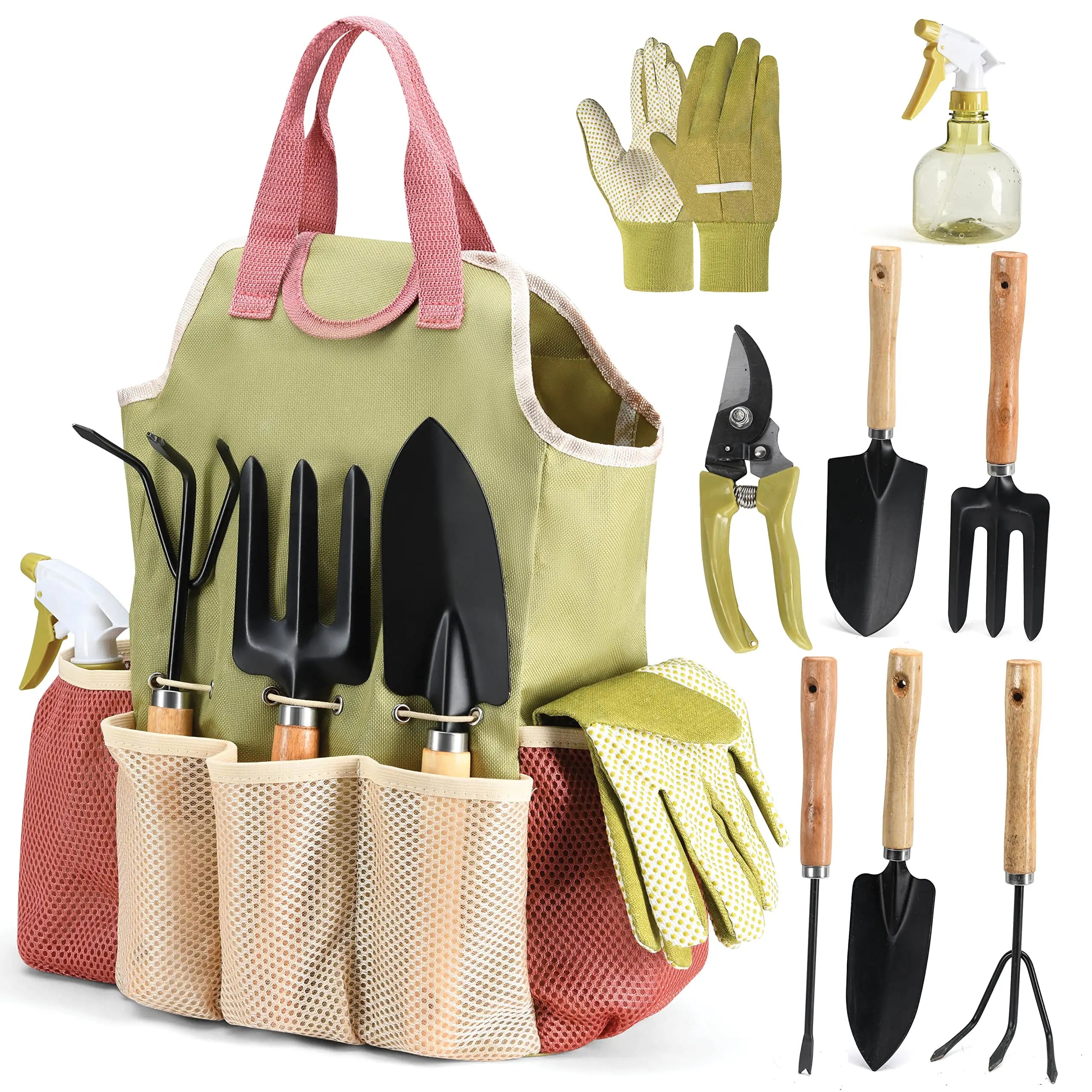 Gardening Tool Set – Kit with Spray Bottle & Storage Bag