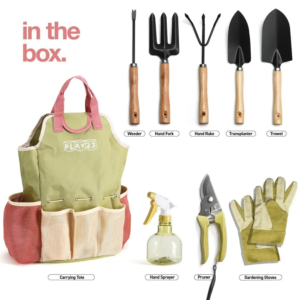 Gardening Tool Set – Kit with Spray Bottle & Storage Bag