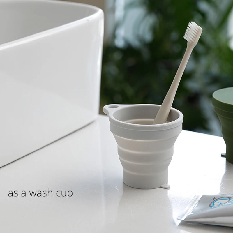 150ml Folding Silicone Cup – Portable Travel Teacup with Lid